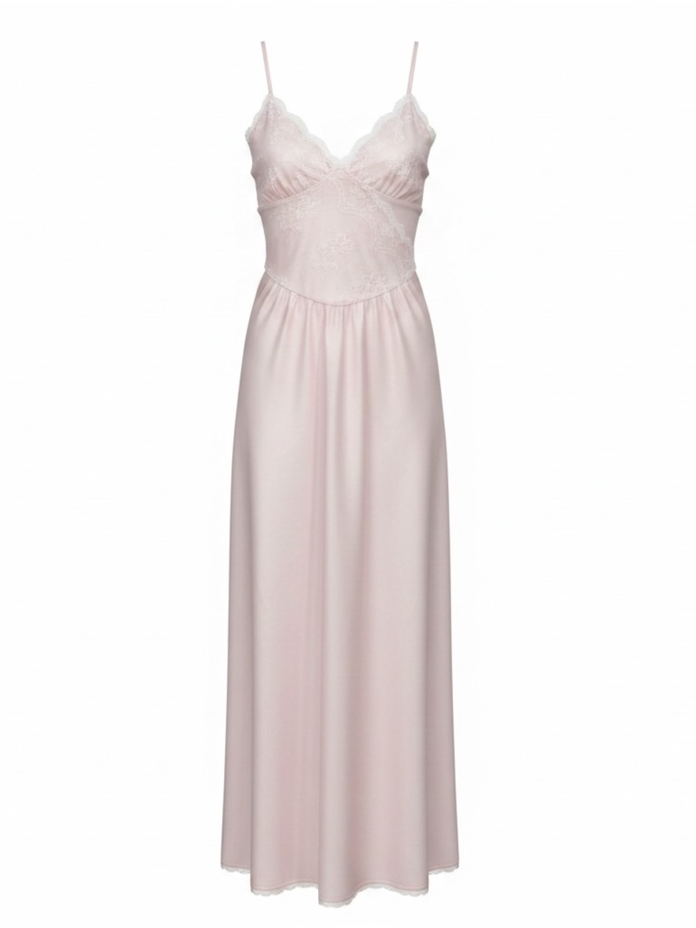 Vintage Miss Dior Slip Dress pink  Polyester  Embroid Lace USA Gown Lingerie  S